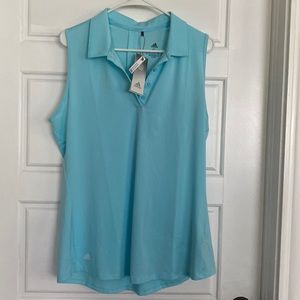 NWT Adidas sleeveless  polo.Comfortable on and off the course